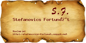 Stefanovics Fortunát névjegykártya